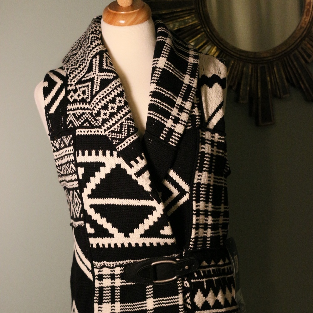 Ralph Lauren black and white sweater vest